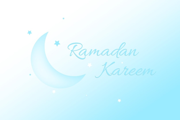 Fundo azul claro do céu de ramadan kareem