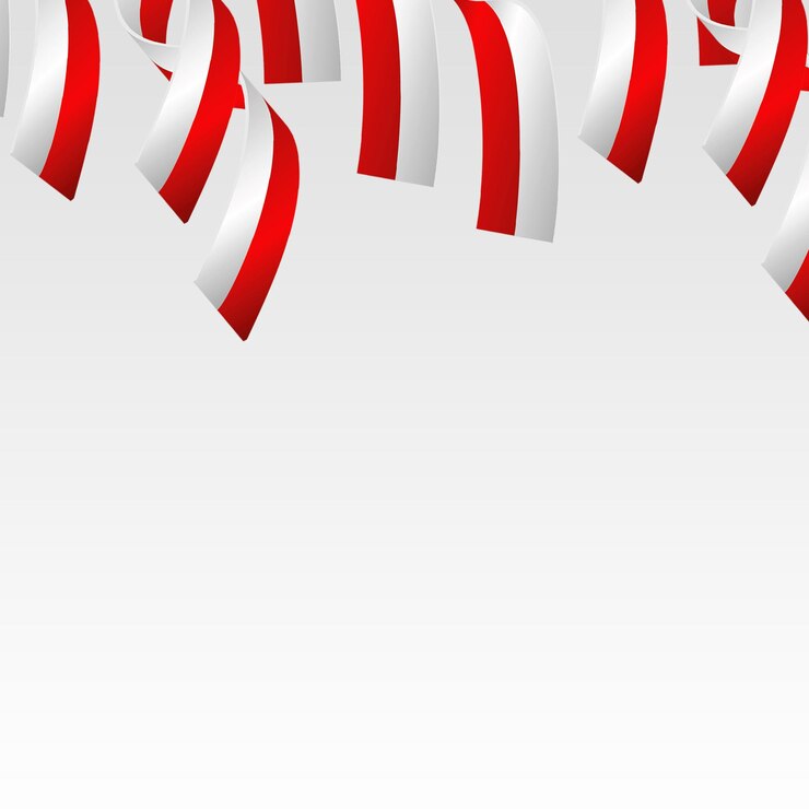 PSD fundo branco para o evento do dia da independência da indonésia com elemento de bandeira da indonésia