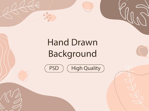 Fundo castanho desenhado à mão com um toque de talento artístico