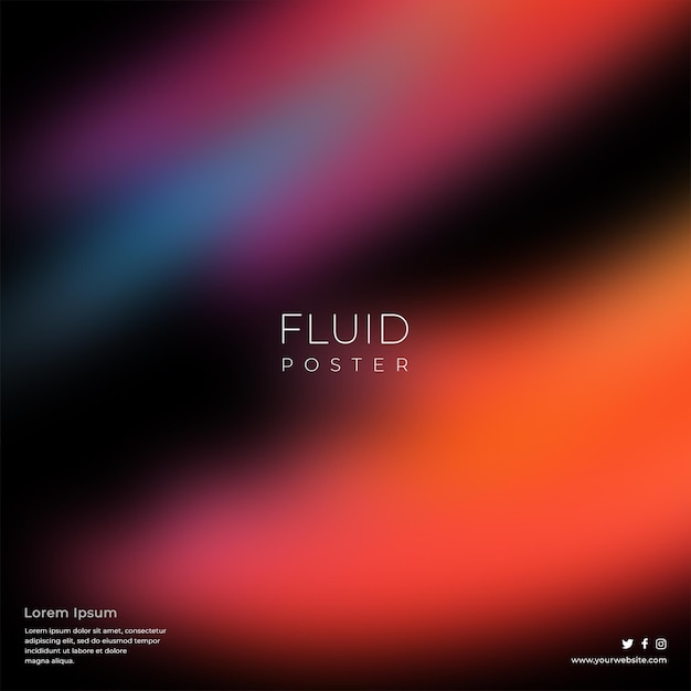Fundo colorido abstrato com efeito líquido