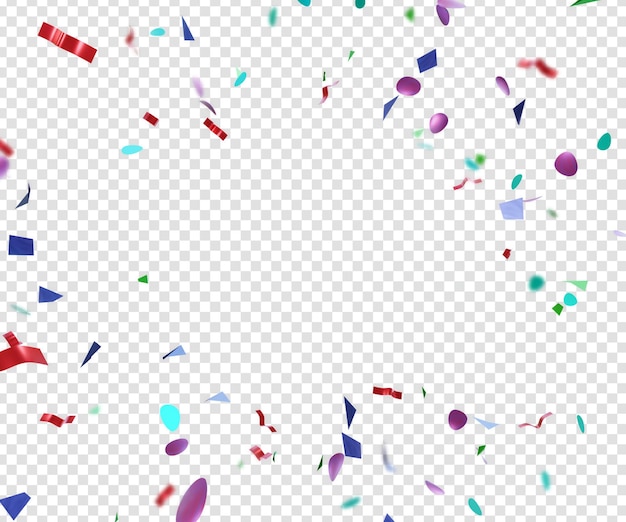 PSD fundo colorido dos confetes da celebração