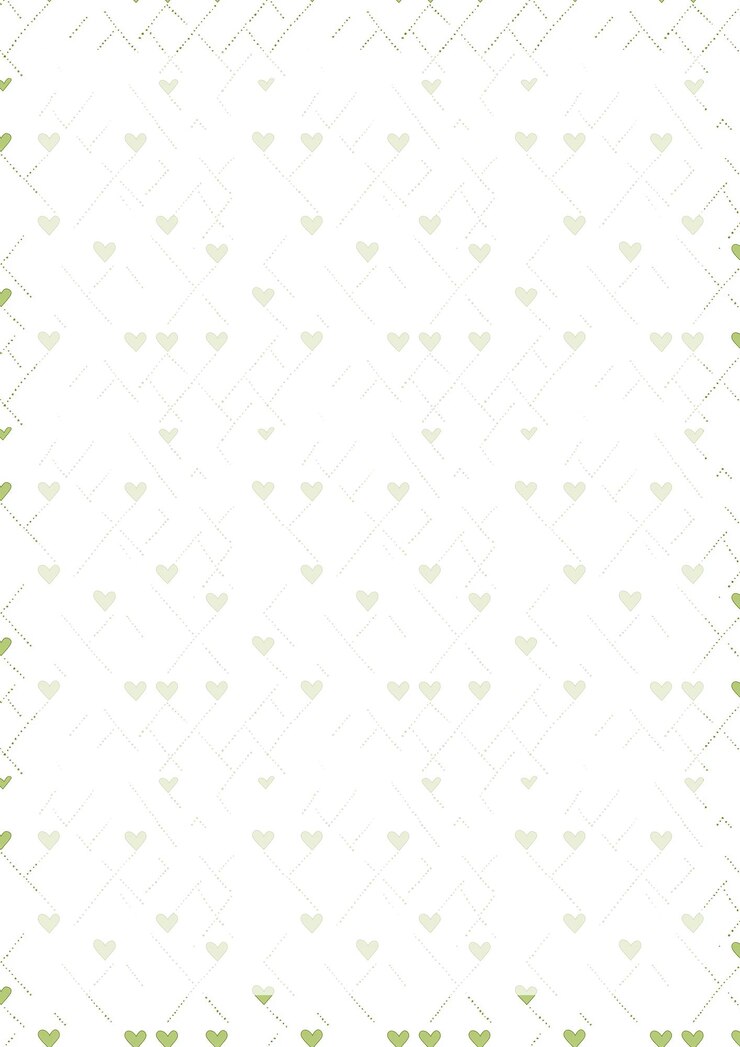 PSD fundo com padrão de coração verde