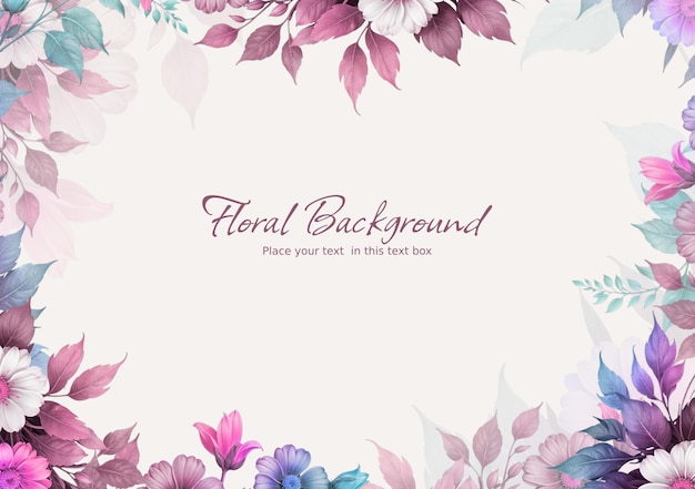 Fundo de aquarela floral