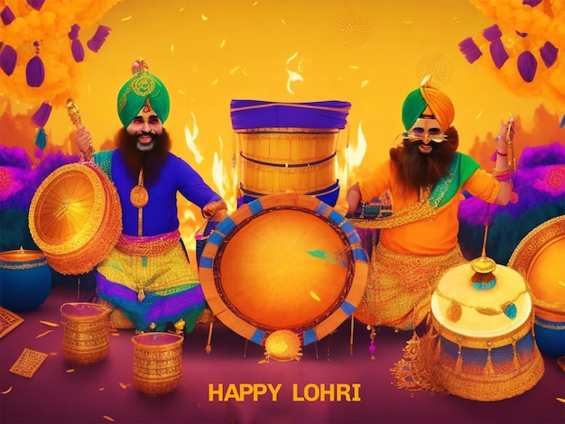 Fundo de celebração de Lohri