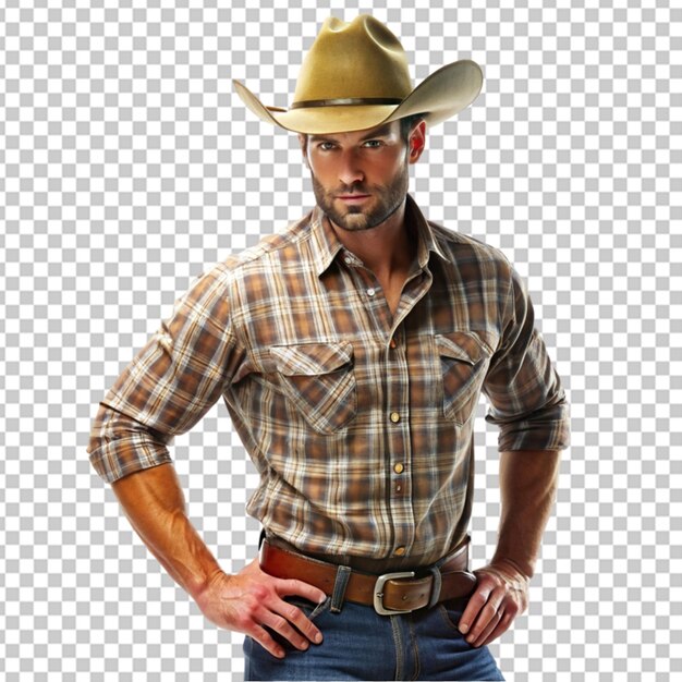 PSD fundo de cowboy transparente