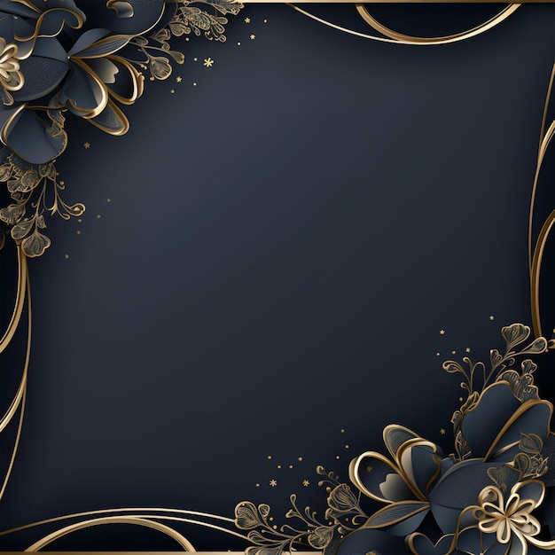 fundo de design de cartão de convite de casamento de luxo 3D