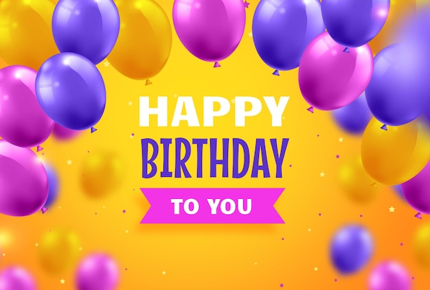 fundo de design de feliz aniversário