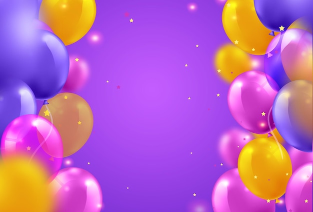 PSD fundo de design de feliz aniversário