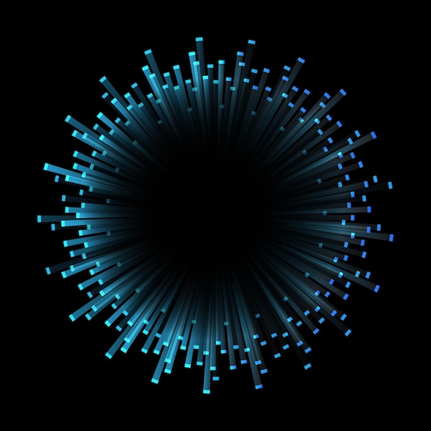 Fundo de explosão azul abstrato