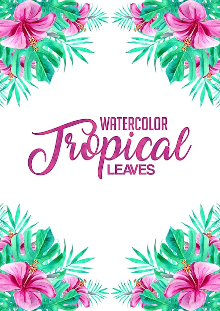 PSD fundo de folhas tropicais