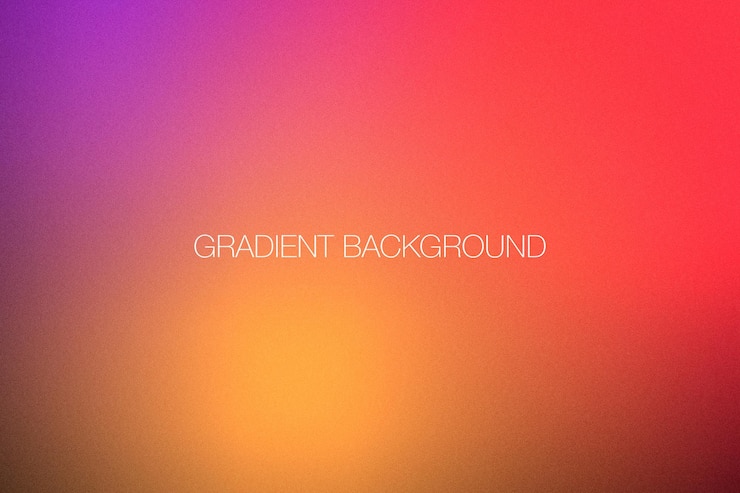 PSD fundo de gradiente abstrato desfocado brilhante neon com textura granulada e linhas suaves