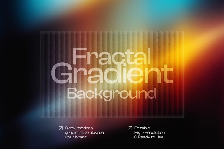 PSD fundo de gradiente fractal para a marca moderna