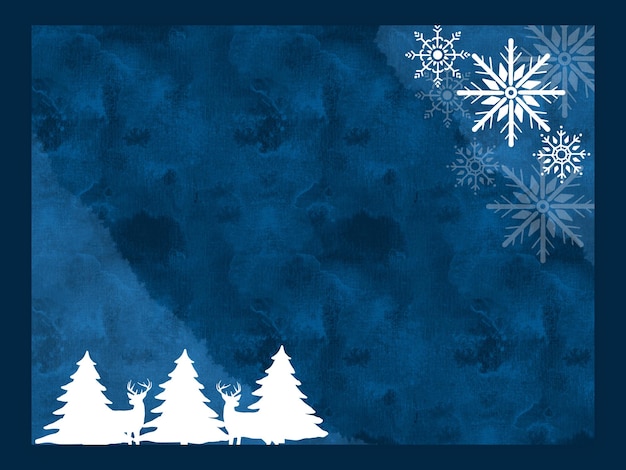 Fundo de ilustração de tema azul de inverno