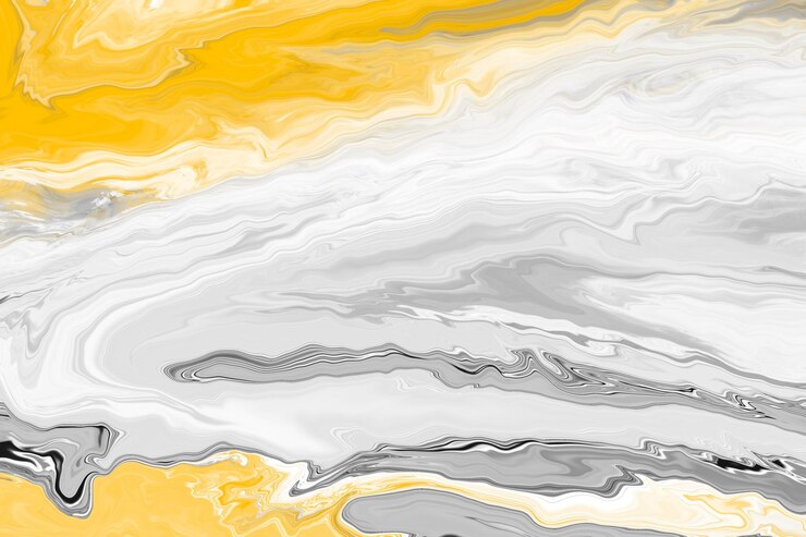 PSD fundo de mármore líquido de alta qualidade abstrato cinza e amarelo