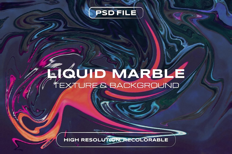PSD fundo de mármore líquido