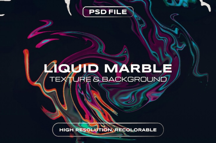 PSD fundo de mármore líquido