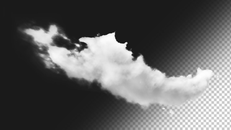 PSD fundo de nuvem isolado 8