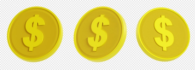 Fundo de ouro financeiro de moeda de ilustração de moeda 3d