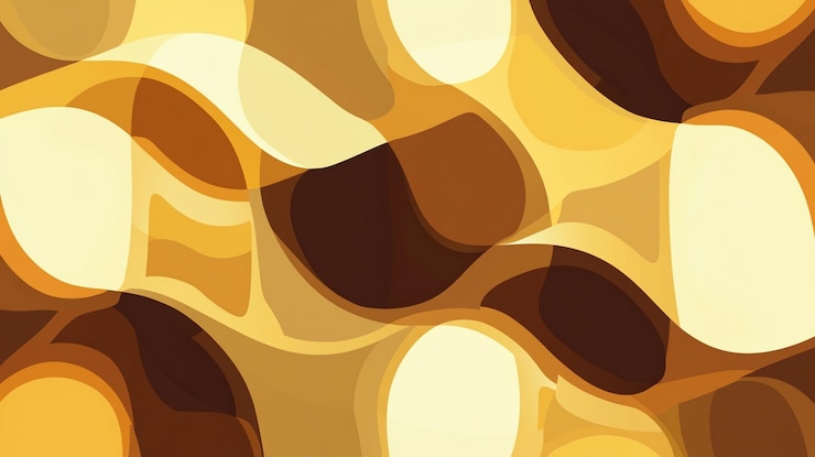 PSD fundo de padrão ondulado abstrato dourado e castanho