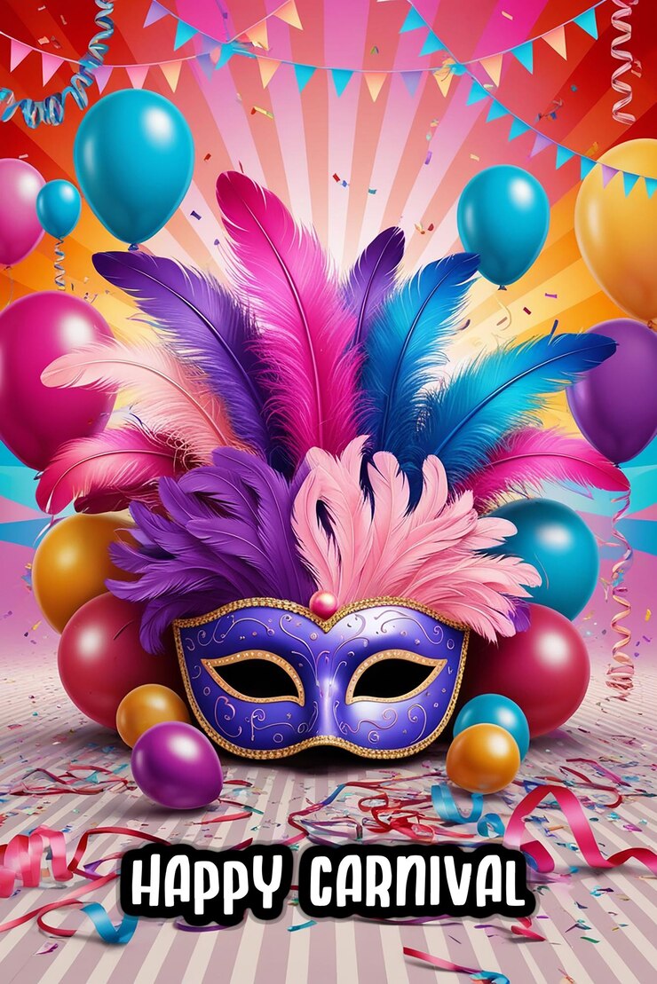 PSD fundo de tema de carnaval com arquivo editável