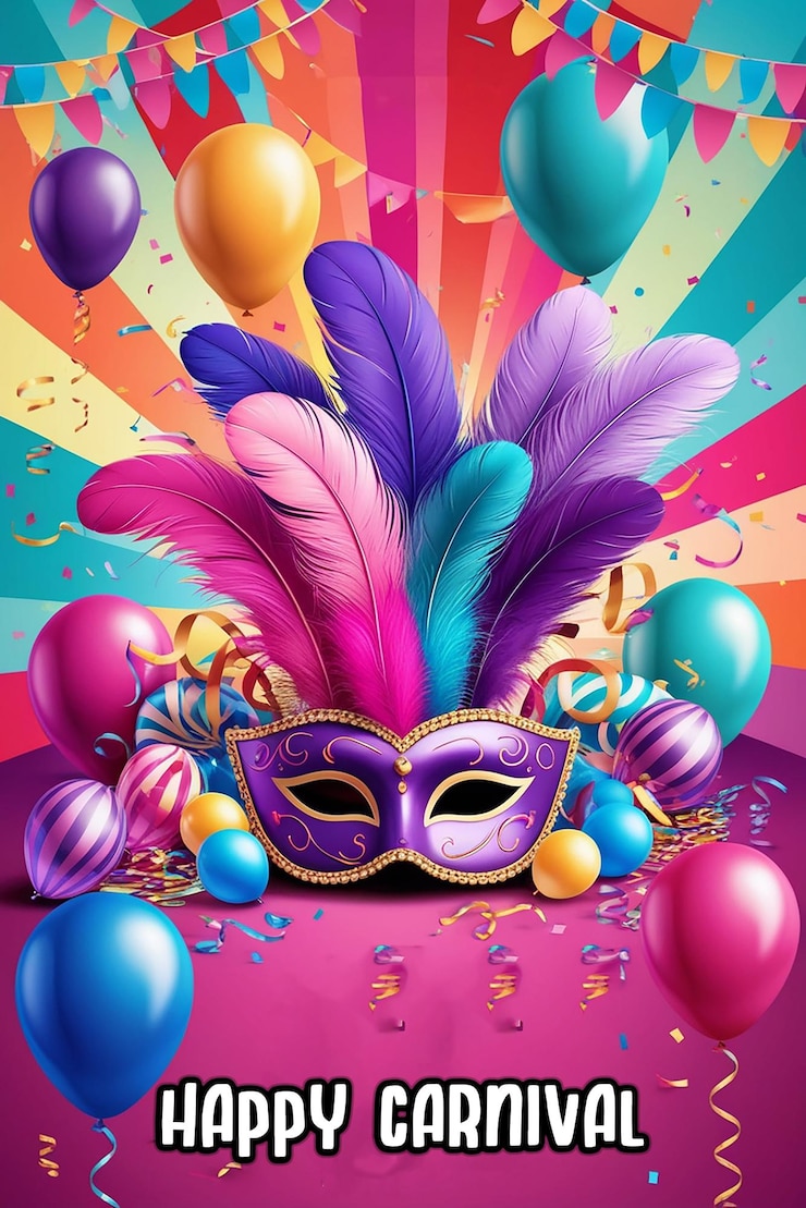 PSD fundo de tema de carnaval com arquivo editável