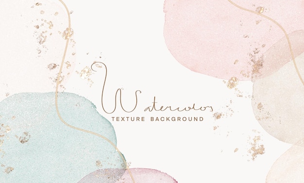 fundo de textura aquarela estética de luxo elegante com linhas douradas