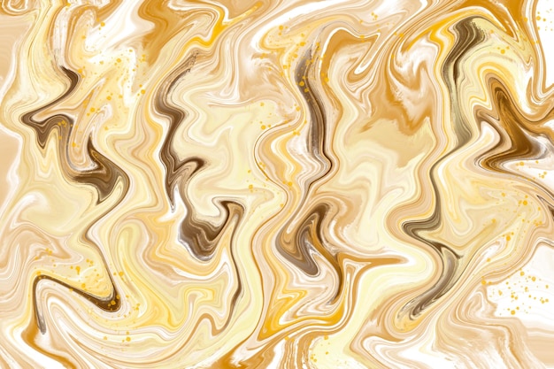 Fundo de textura de mármore amarelo e branco Obra de arte de mármore padrão de ondulação de ágata Pó de ouro
