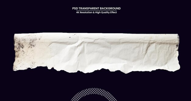 PSD fundo de textura de papel pergaminho antigo banner horizontal papel de parede vintage isolado em branco