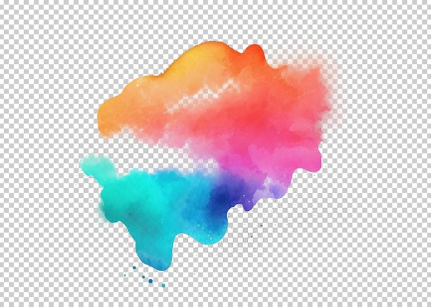 PSD fundo de transparência isolado aquarela abstrata