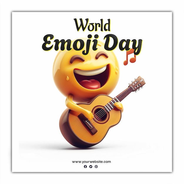 PSD fundo do dia mundial do emoji