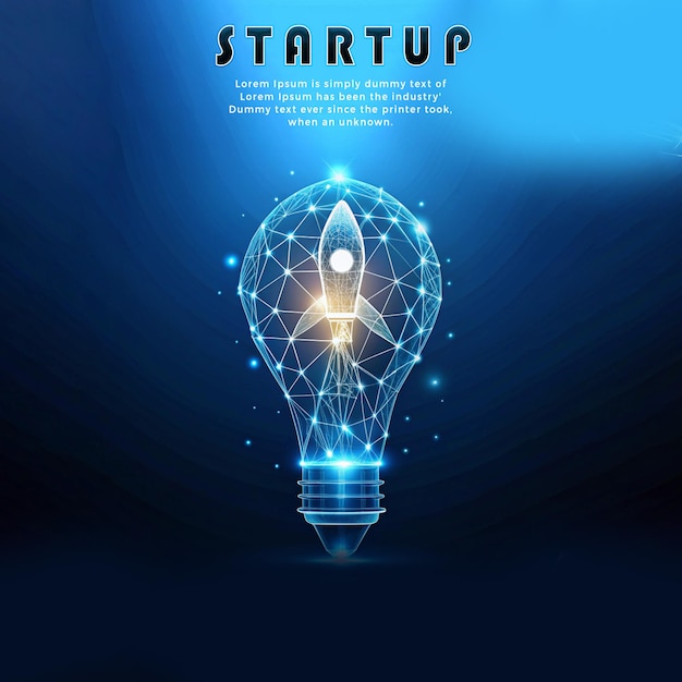 fundo do modelo de postagem de mídia social de startup