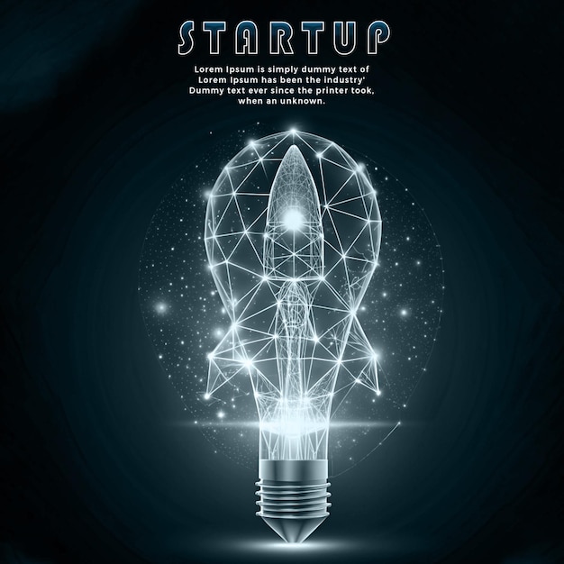 fundo do modelo de postagem de mídia social de startup