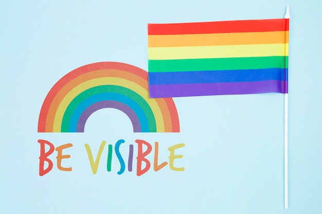 Fundo do orgulho gay com a bandeira do arco-íris