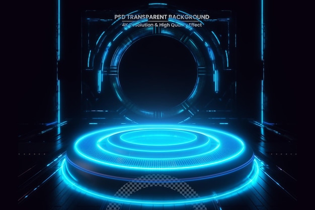 fundo do pódio abstrato videogame de esportes eletrônicos jogos de ficção científica cyberpunk 3D futurista sala de brilho neon