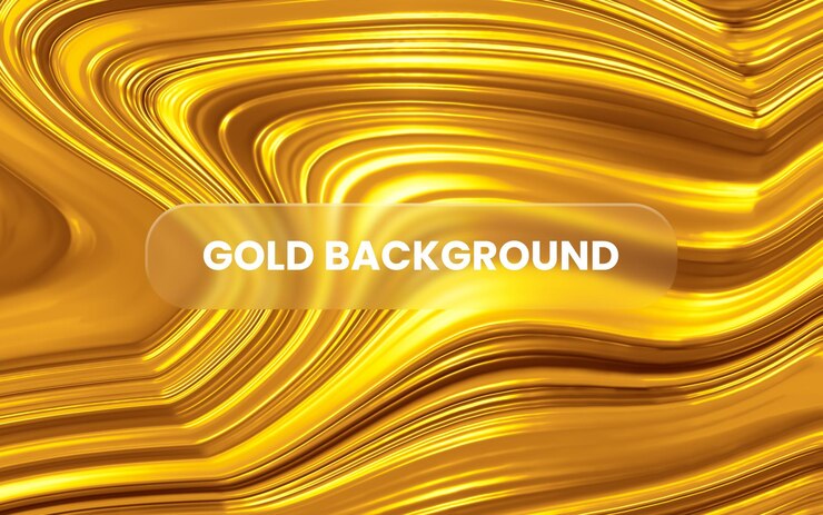 PSD fundo dourado líquido com forma de glassmorphism
