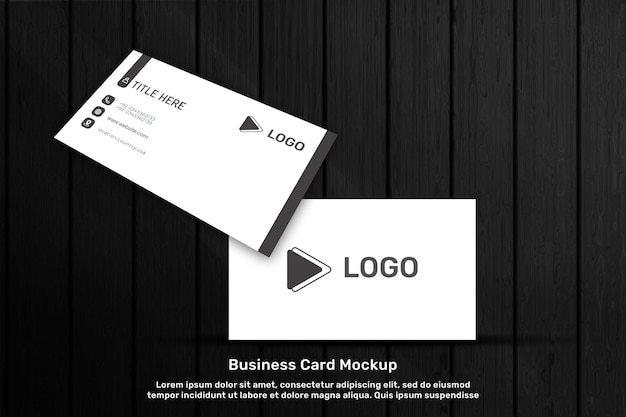 PSD fundo escuro com cartão de visita com design de negócios