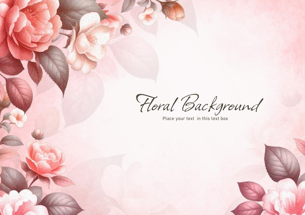 fundo floral com espaço para texto