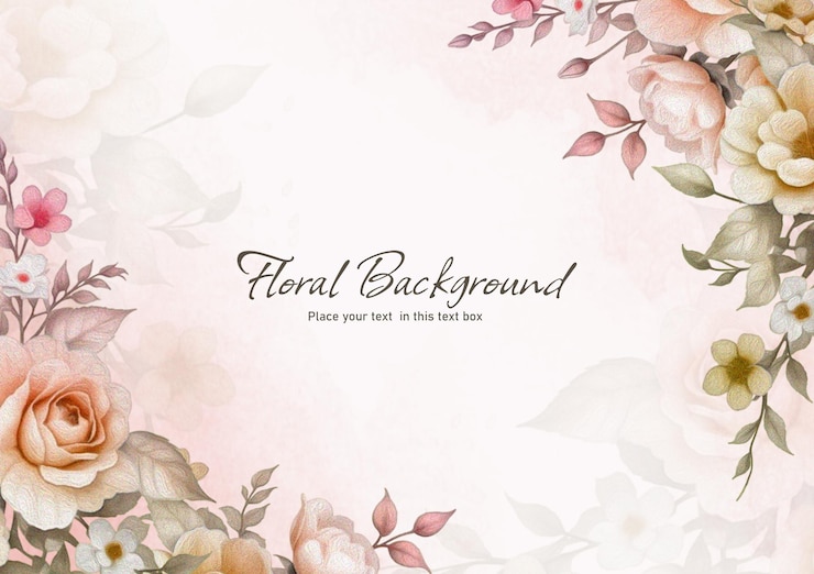 PSD fundo floral com espaço para texto