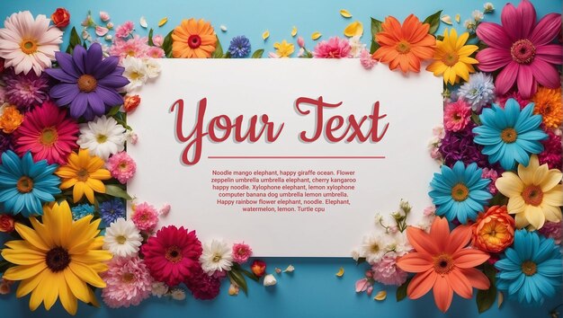 Fundo floral com mensagem editável