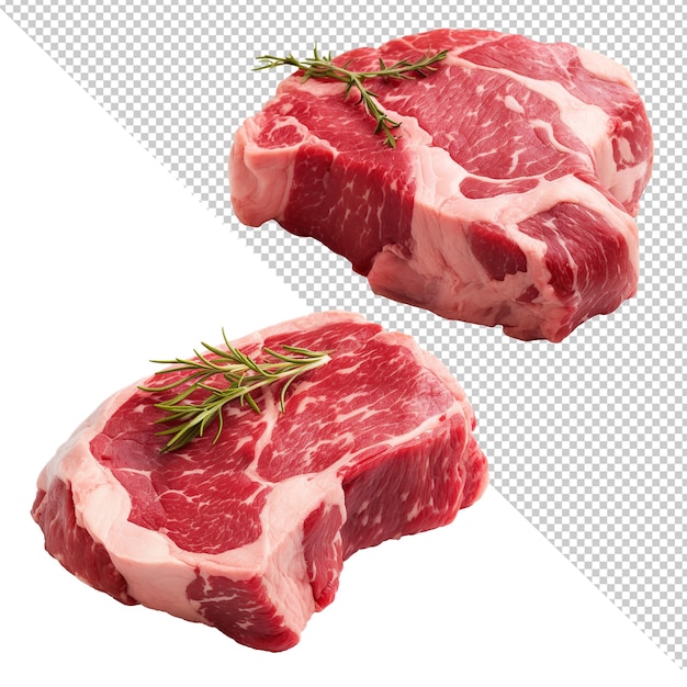 PSD fundo isolado de carne crua