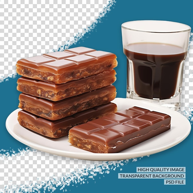 Fundo isolado transparente de clipart png 3d de chocolate