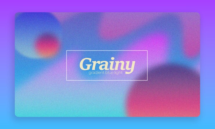 PSD fundo papel de parede com gradiente roxo e azul granulado