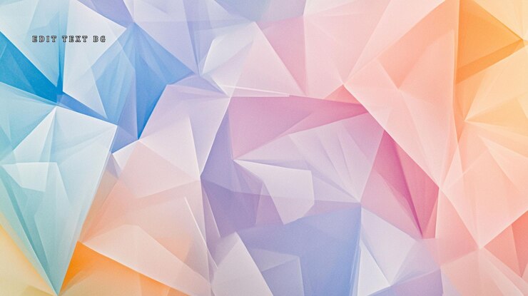 PSD fundo poligonal pastel abstrato com transições de cores suaves