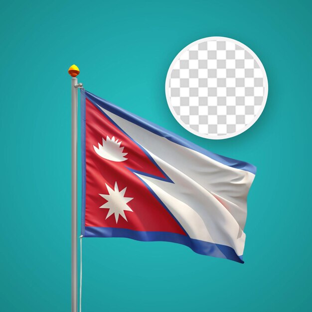 PSD fundo realista da bandeira do nepal