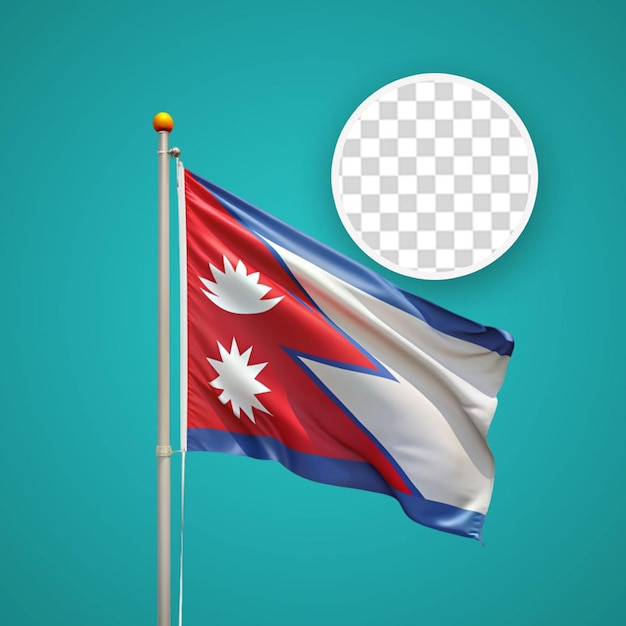 PSD fundo realista da bandeira do nepal