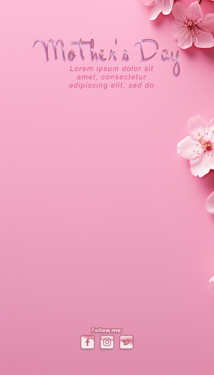 PSD fundo rosa com flores para o dia das mães inteligência artificial generativa