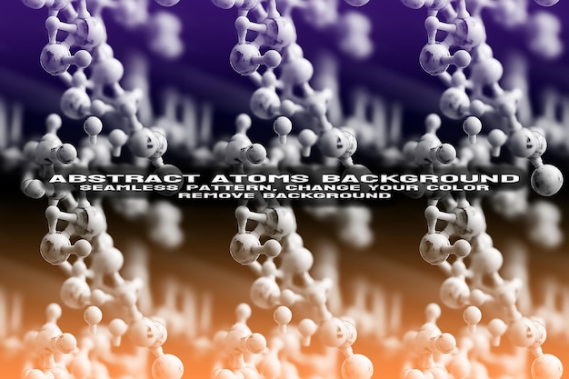 PSD fundo texturizado abstrato com molécula editável e padrão de átomo formato psd
