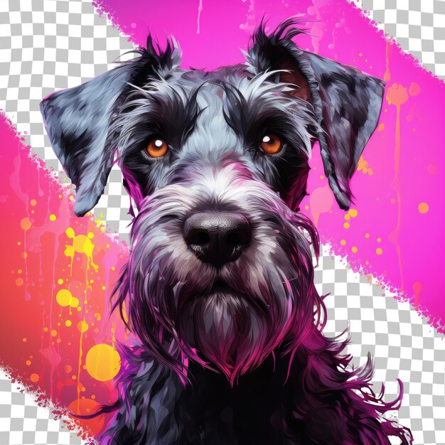 PSD fundo transparente canino grande schnauzer