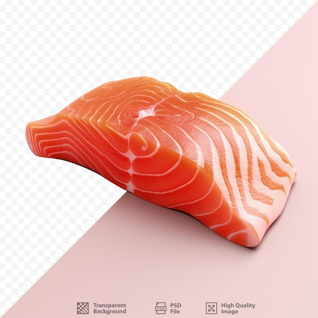 PSD fundo transparente com carne de salmão isolada