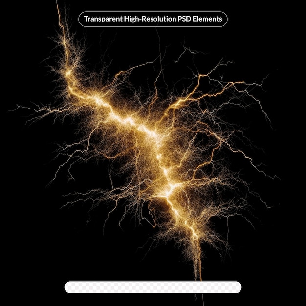 PSD fundo transparente com flash de trovão